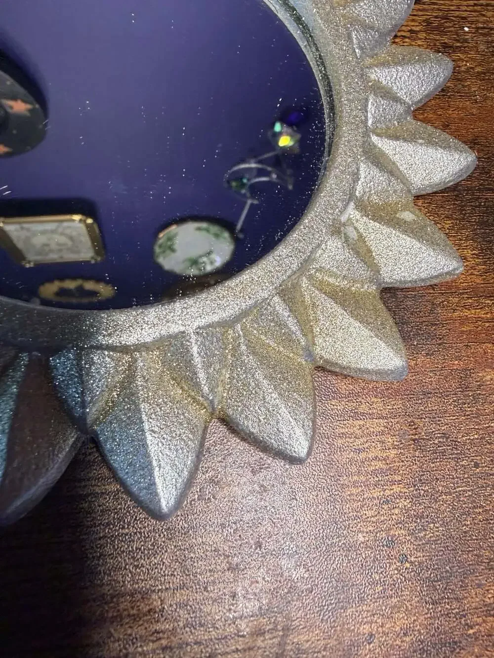 Handmade silver and gold celestial Sun Decorative Wall Mirror
